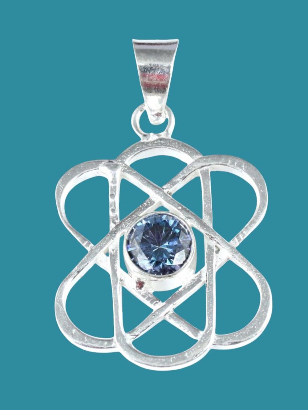Blue Diamond Solitaire Round 1.19 Carat Certified Pendant